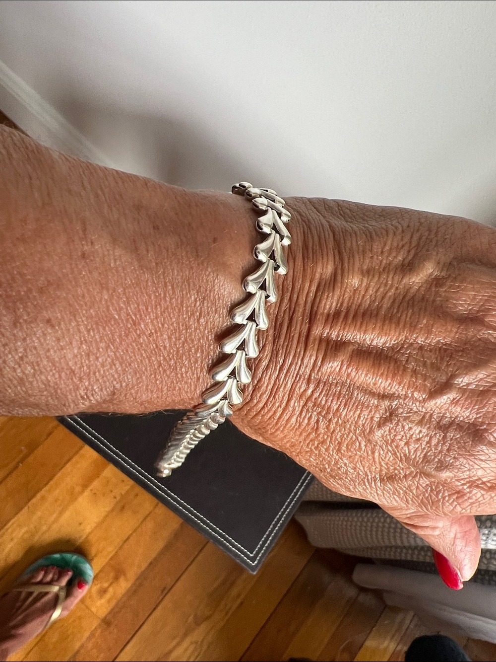 Sterling Silver V-Link Made in Italy Bracelet